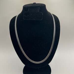 GLD 20” 925 Silver Plated 5mm Cuban Link Chain Necklace Waterproof Mens